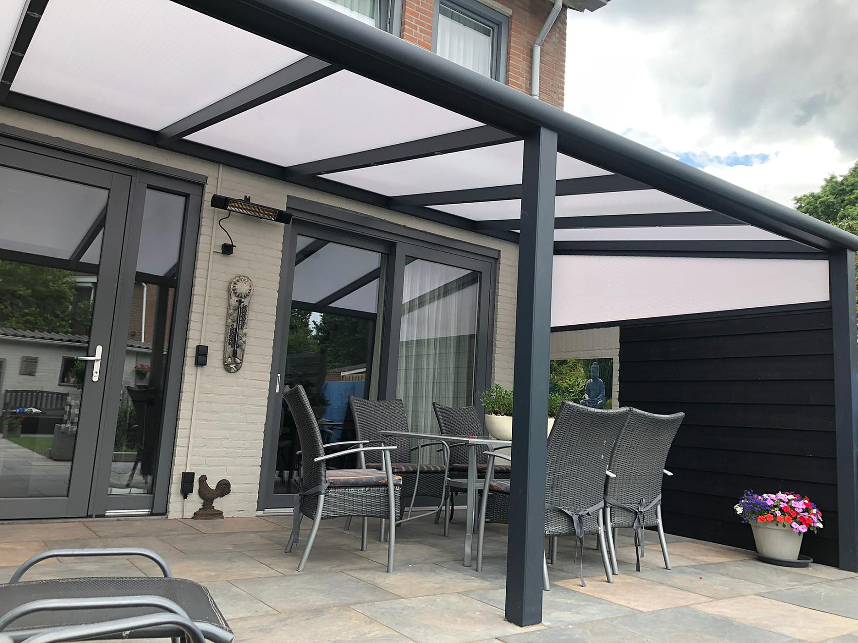 Overkapping Alphen opaal polycarbonaat