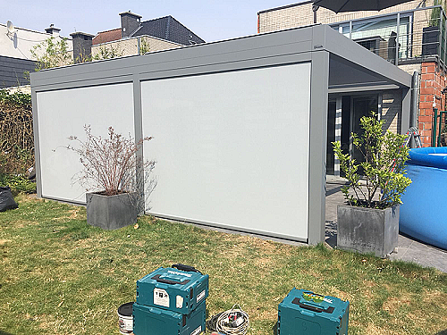 Lamellendak met screens