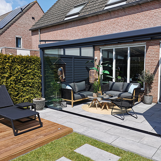 Terrasoverkapping met glas - Oudenbosch