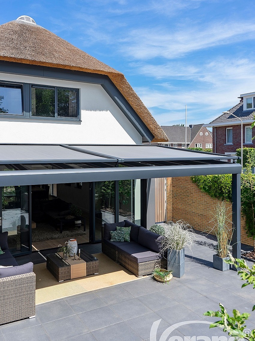 flexibele verandazonwering V920 Riva V610 Oslo VS716 perfecte setting elektrische zonwering veranda - meer schaduw - resize